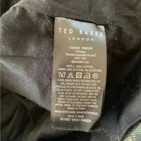 NWT Ted Baker London Inniza Urban Printed Cargo Jacket Ted Size 1 US Size 2 - Picture 8 of 11